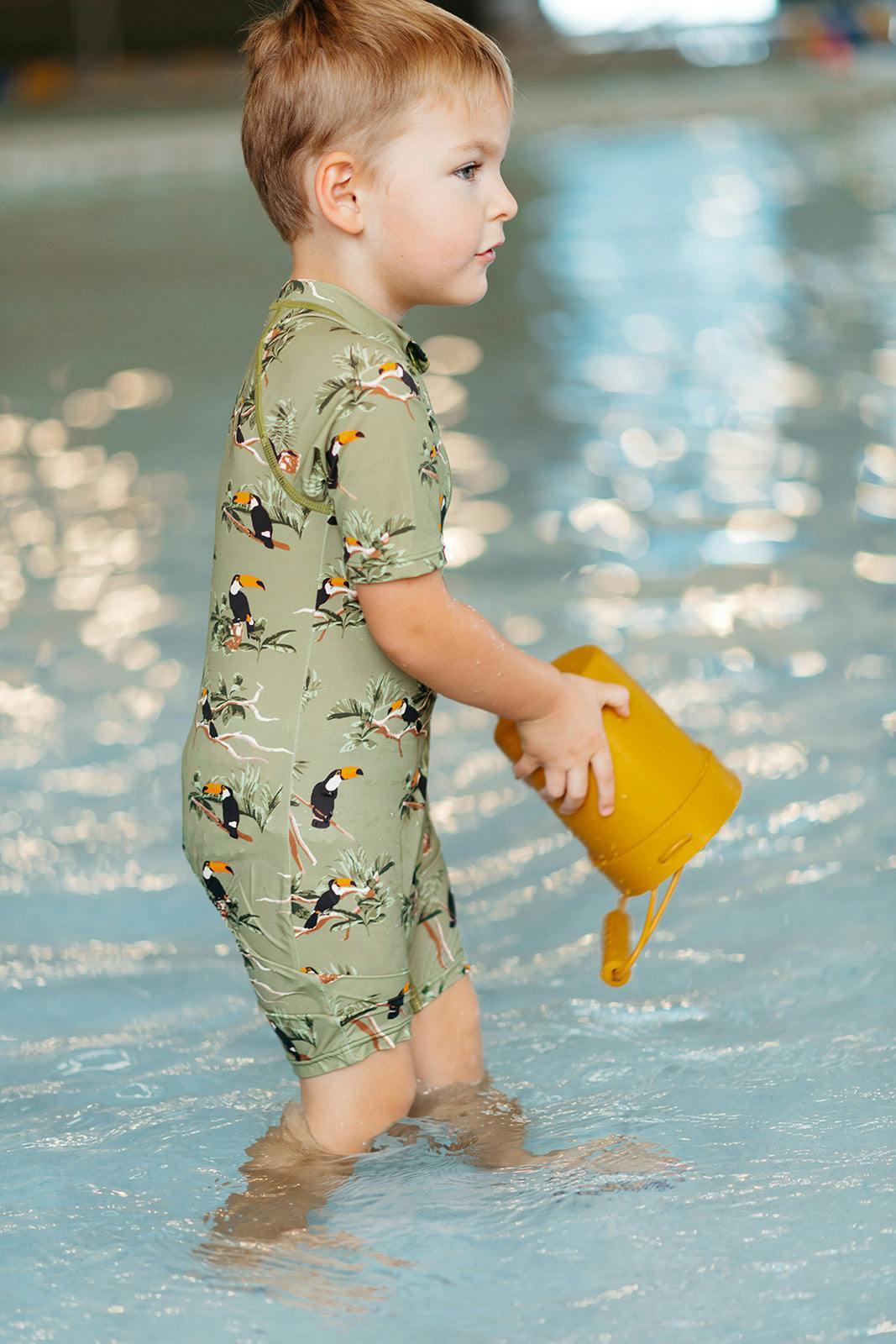 Zipper Shortall Swimsuit