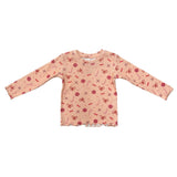 Girls Lettuce Hem Tee in Candy Lane