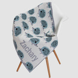 Monogrammed Baby Hedgehog Blanket