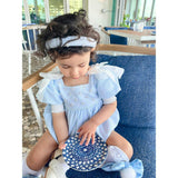 Charlotte Light Blue Linen Headband