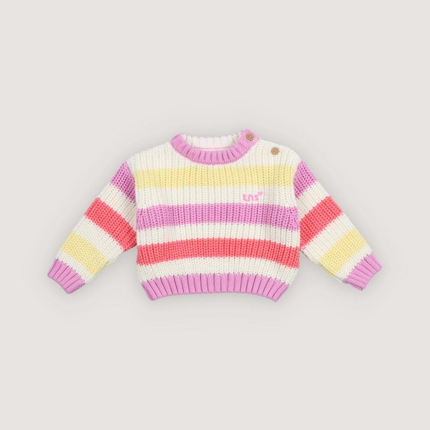 Celosia Baby Jumper Pink Lavander Stripes