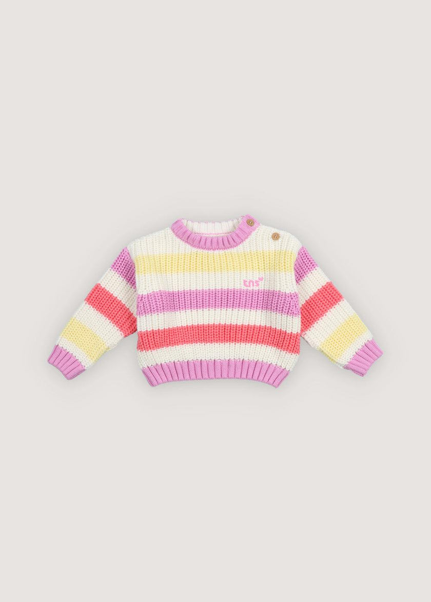 Celosia Baby Jumper Pink Lavander Stripes