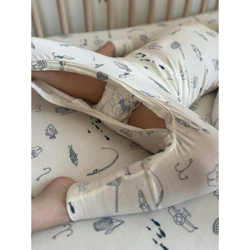 Convertible Pajama, White