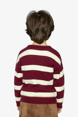 Knit Sweater Red And White Stripes