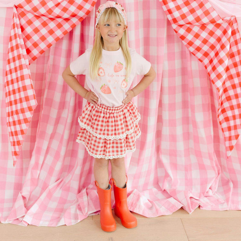Life Is Sweet Strawberry Short Sleeve T-Shirt - Ballet