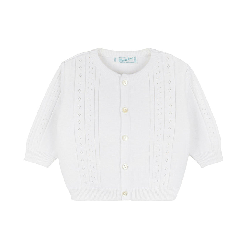 Classic Pointelle Knit Cardigan