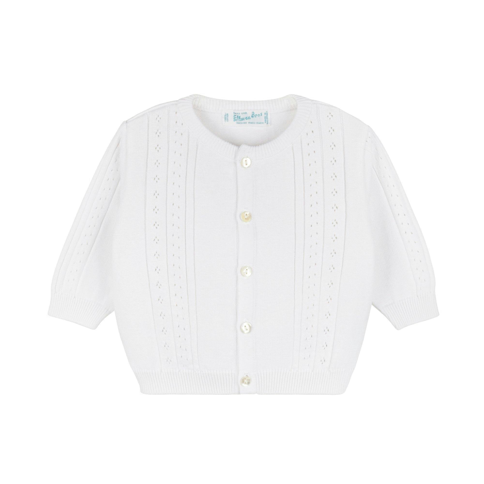 Classic Pointelle Knit Cardigan