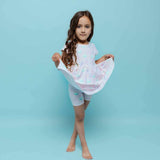 Round Neck 2-Layered Dress With Matching Shorts