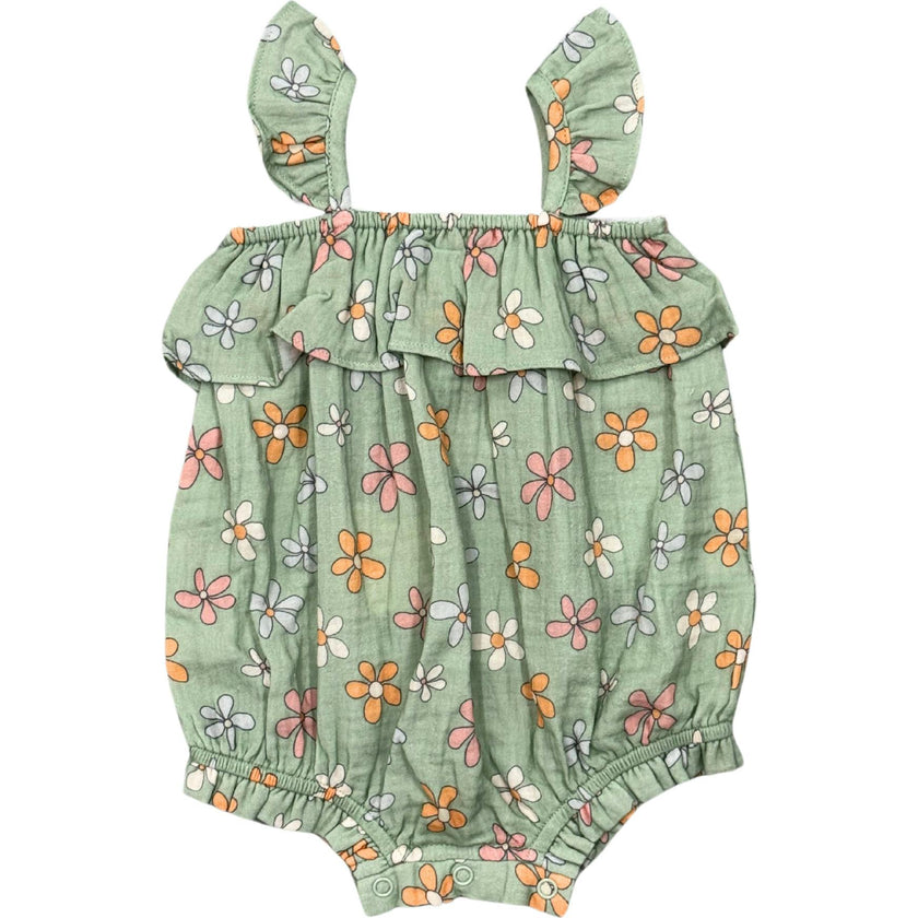 Baby Girl Gauze Bubble Romper
