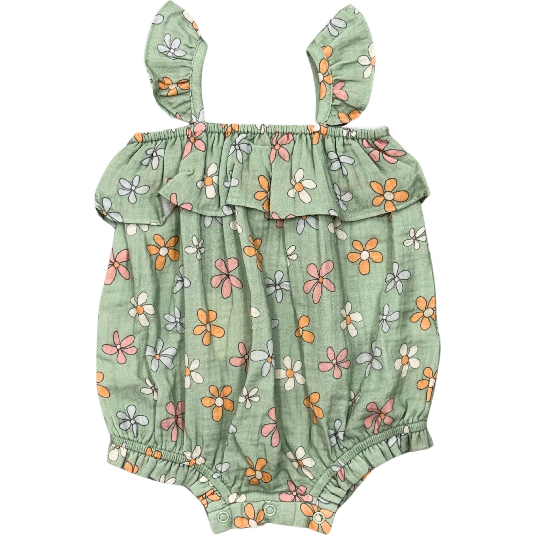 Baby Girl Gauze Bubble Romper
