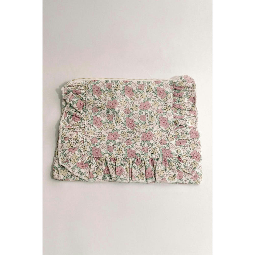 Betsy Ann Timeless Floral Ruffle Zipper Pouch