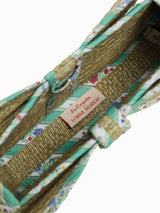 Lorna Murray x La Coqueta Sage Floral Stripe Flutterby Grass Bag