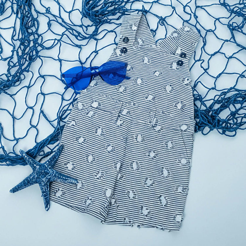 Benjamin Baby Dungaree, Navy Blue Square