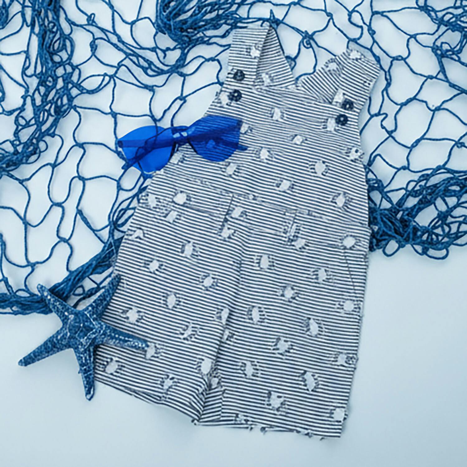Benjamin Baby Dungaree, Navy Blue Square