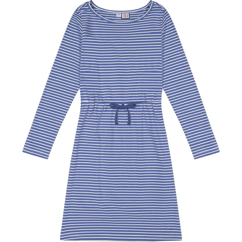 Lila Drawstring Dress, Blue
