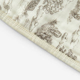 Country Toile Contour Four Layer Burp Cloth