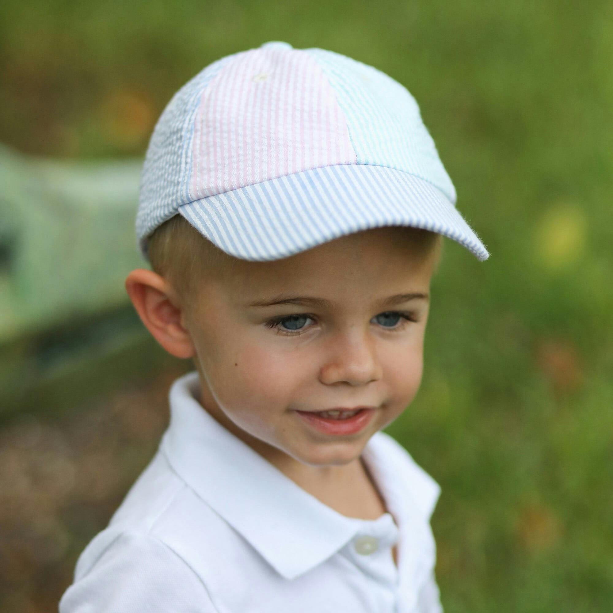 Customizable Seersucker Baseball Hat