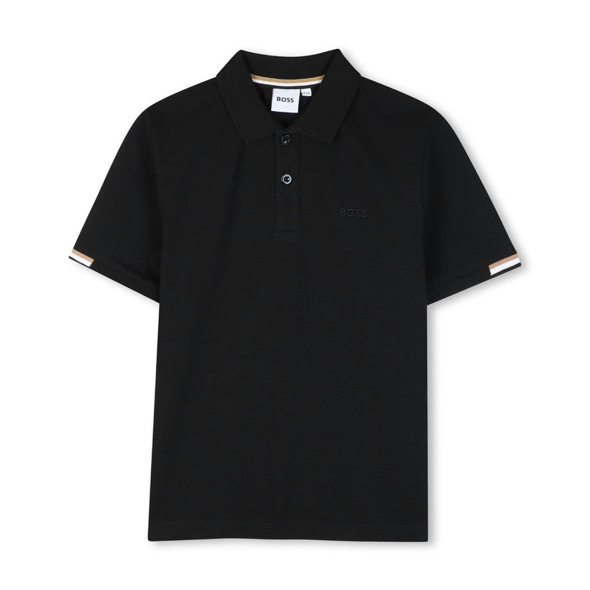 Black Piqué Polo Shirt