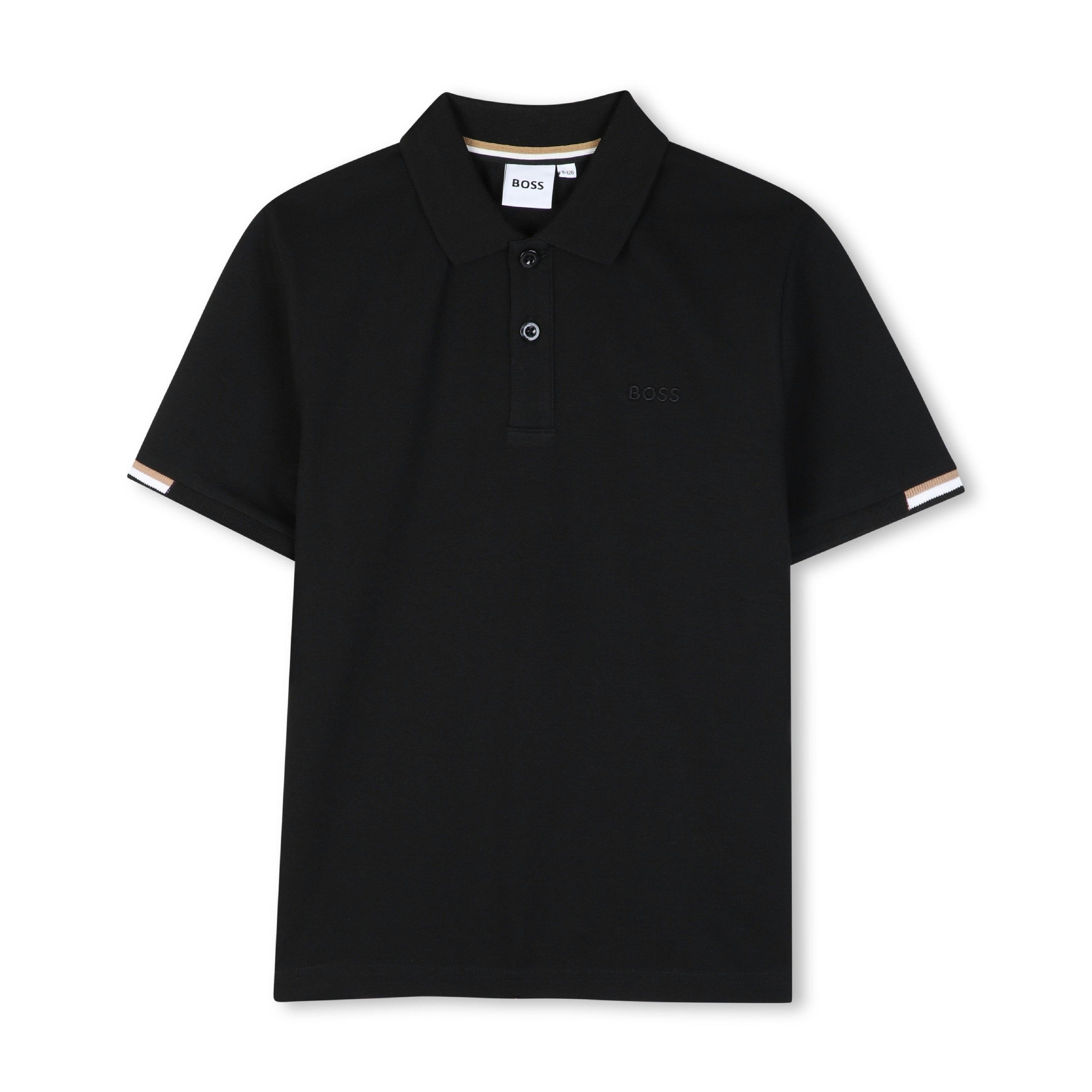 Black Piqué Polo Shirt