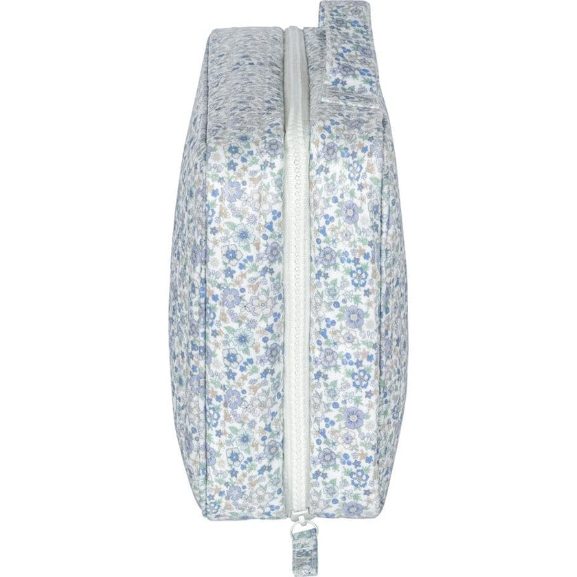 slate floral tri-fold cosmetic case
