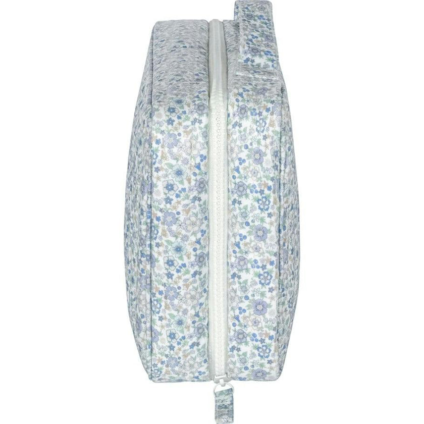 slate floral tri-fold cosmetic case
