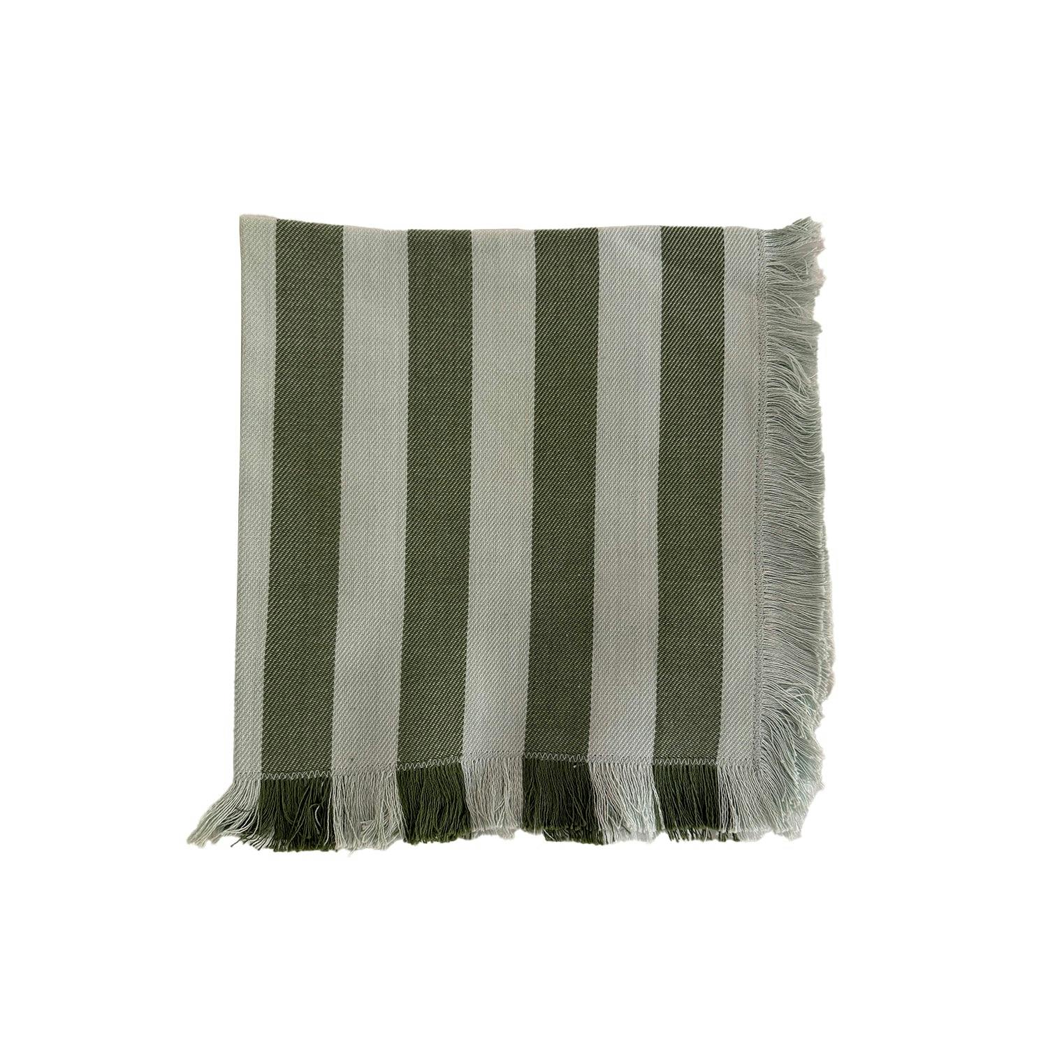 Lido Stripe Napkins in Oliva (Set of 4)