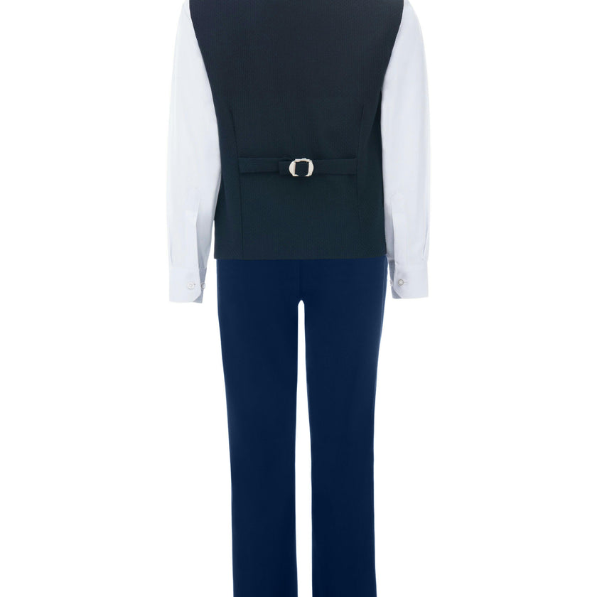Navy Benito Vest Outfit Set