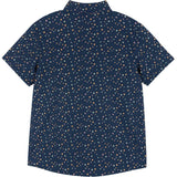 Navy Floral Print Buttondown Shirt