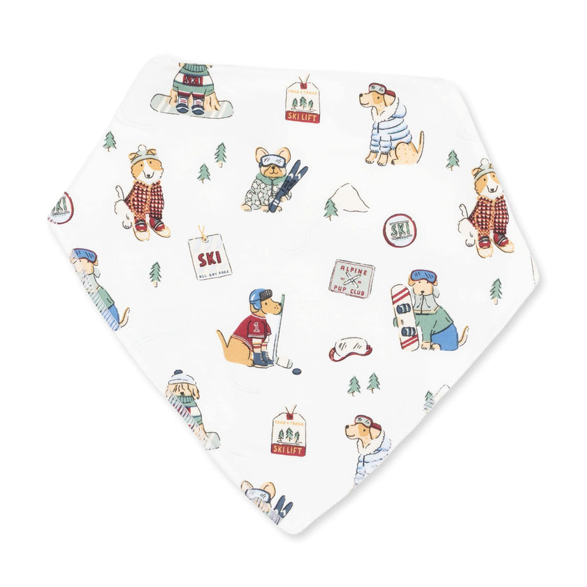 Winter Sports Dogs Green - Bandana Bib