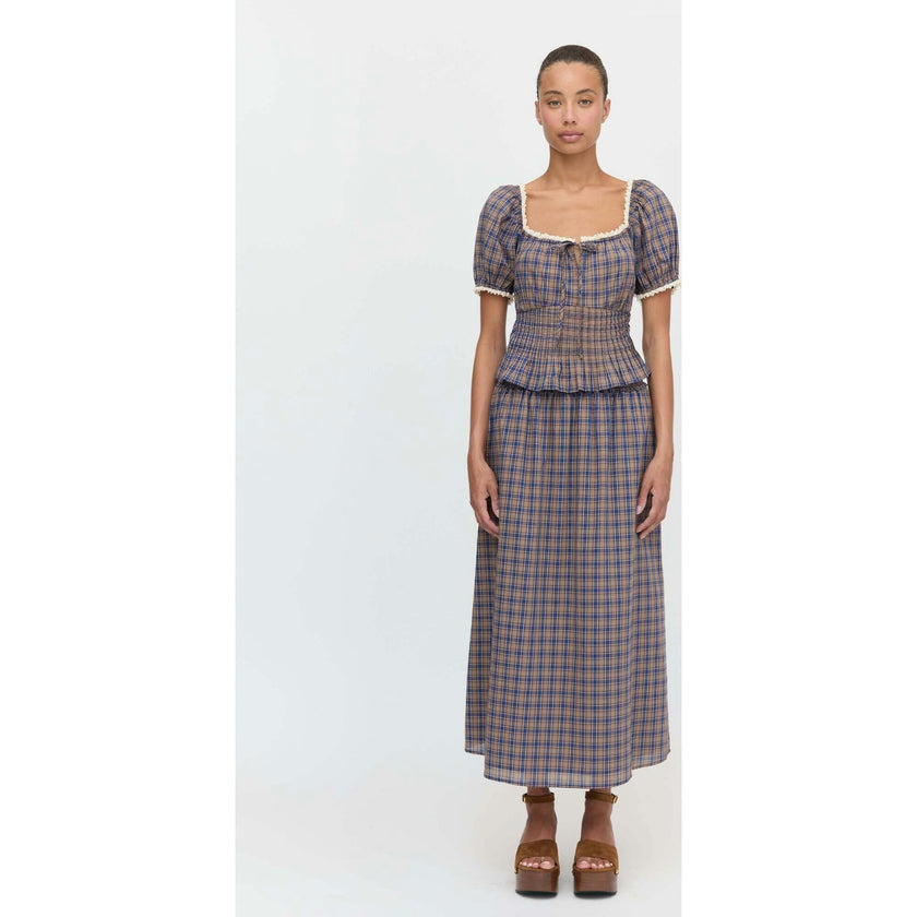 The Paulina Top - Brown Spencer Plaid