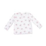 Bows and Hearts - Long Sleeve Lettuce Edge Tunic Top
