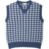 Wool Yearbook Vest in Houndstooth