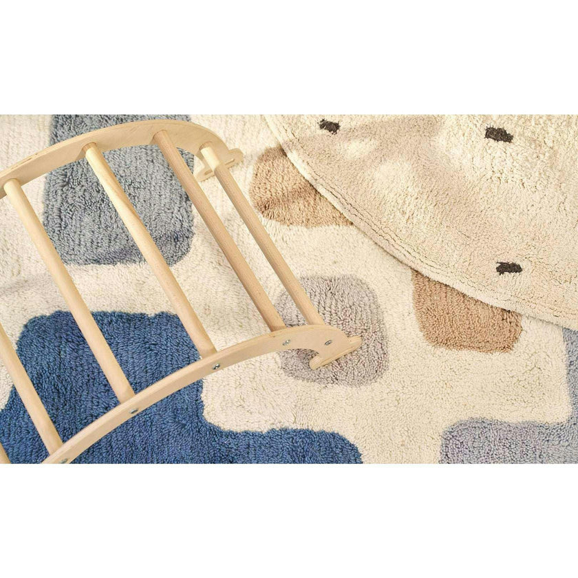 Stacked Washable Wool Area Rug