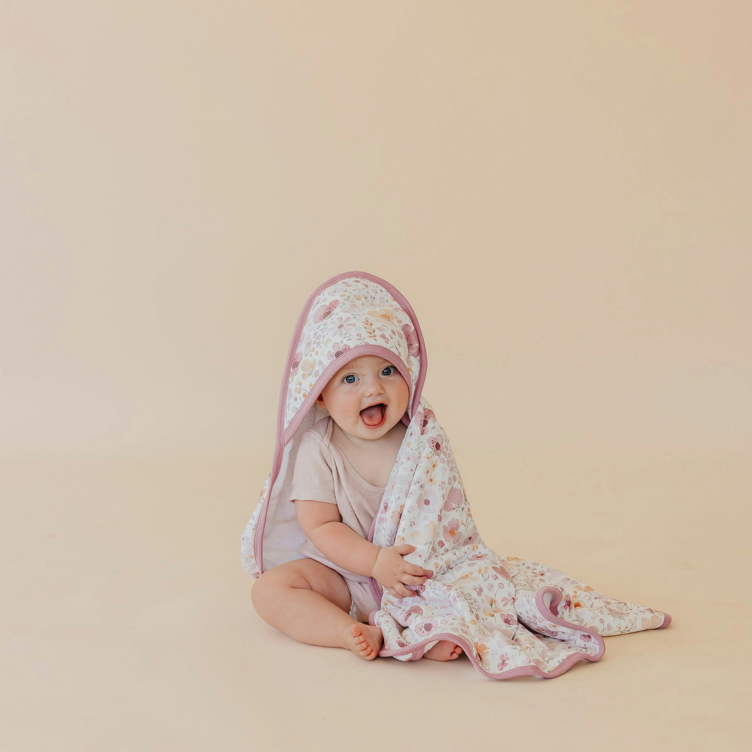 Premium Baby Knit Hooded Towel - Diana