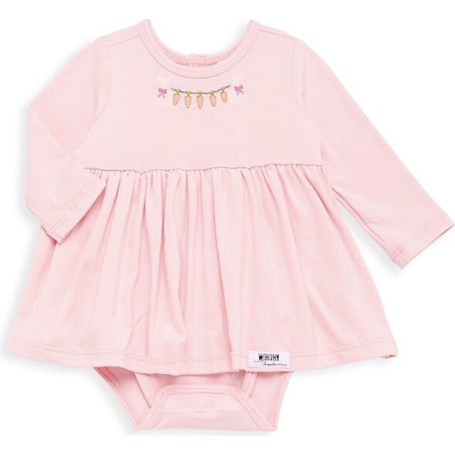 Long Sleeve Bubble Romper With Easter Embroidery