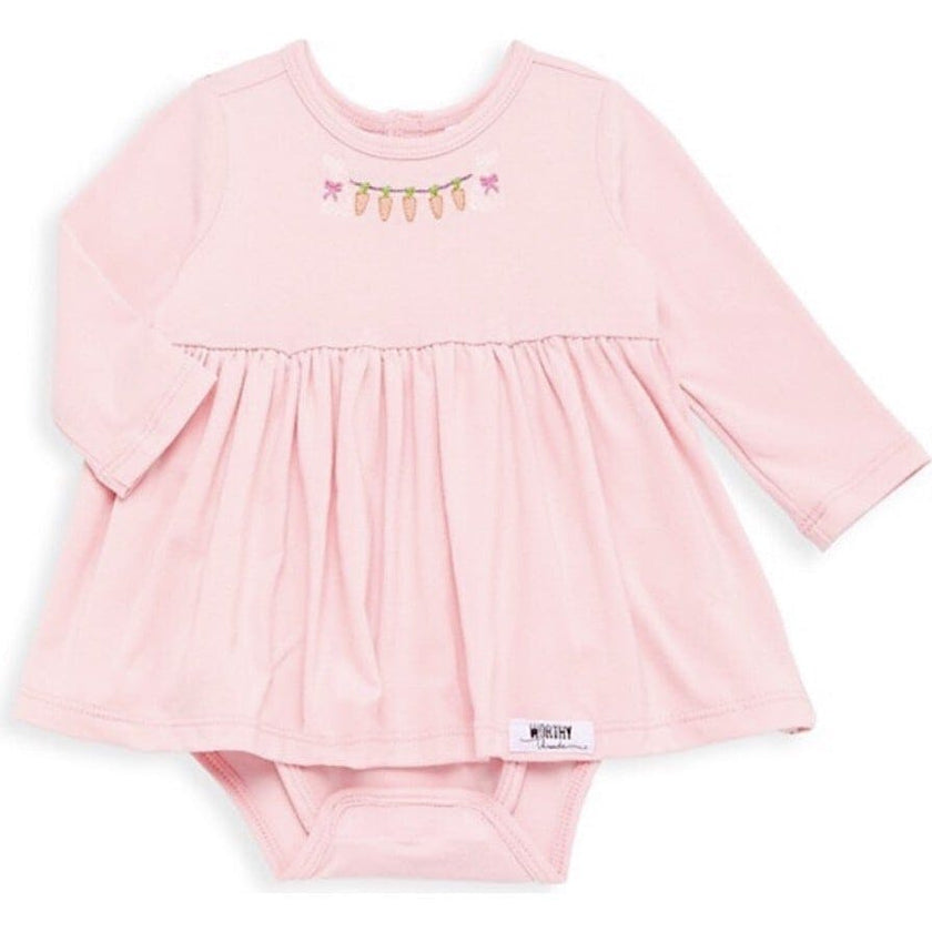 Long Sleeve Bubble Romper With Easter Embroidery