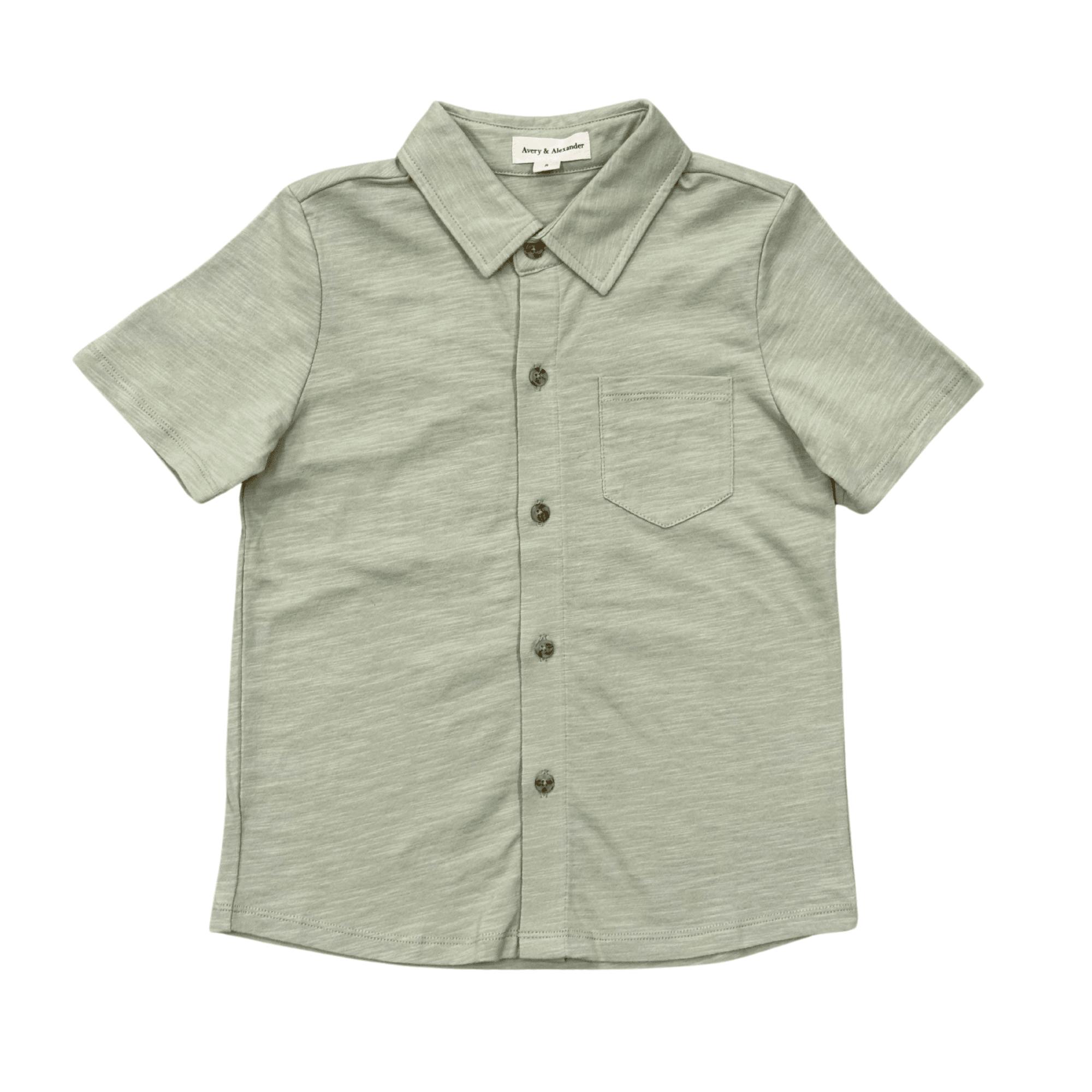 Boy's Collar Button Shirt Desert Sage