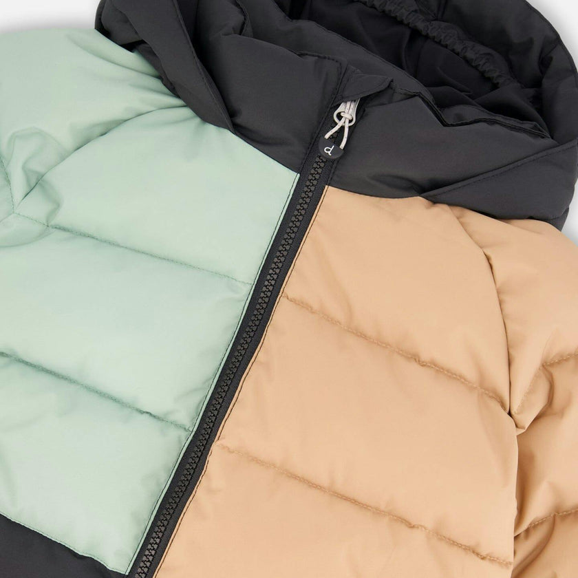 Colorblocked Puffy Winter Coat