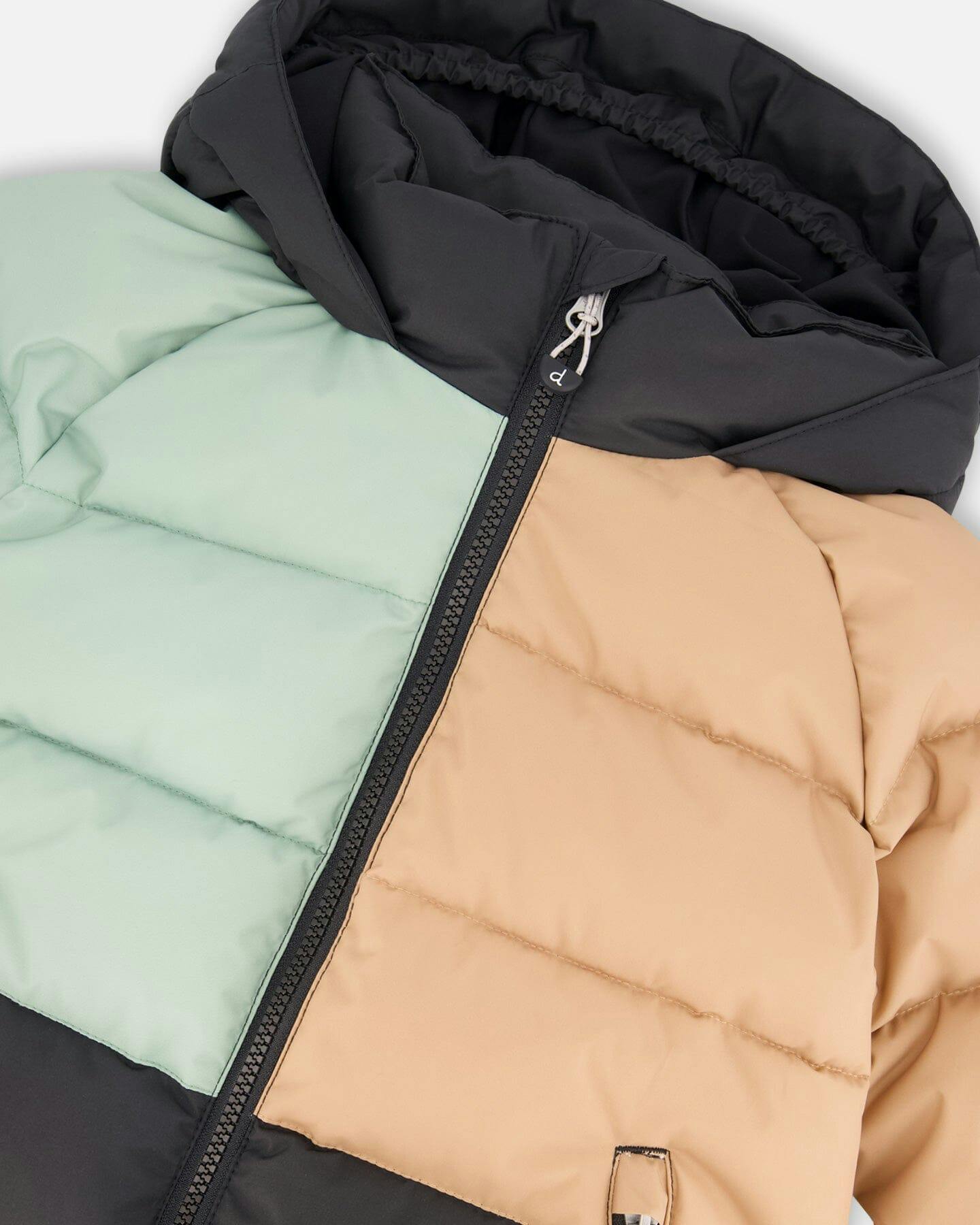 Colorblocked Puffy Winter Coat