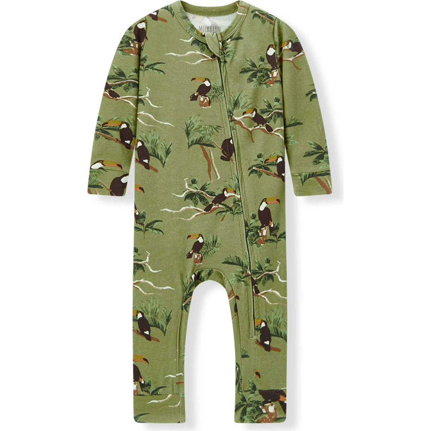 Cotton Stretch Zipper Pajama