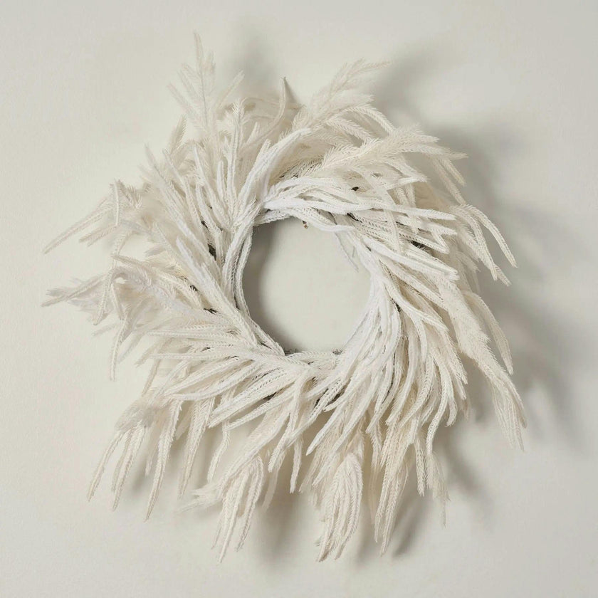 Norfolk Collection - Real Touch White Norfolk Pine Front Door Christmas Holiday Winter Wreath