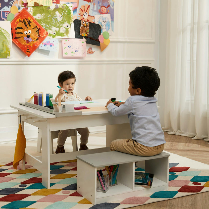 Fantasy Fields By Teamson Kids - Little Artist Monet Play Art Table Kids Furniture