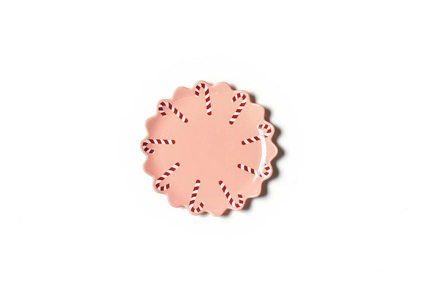 Provence Candy Cane Scallop Salad Plate