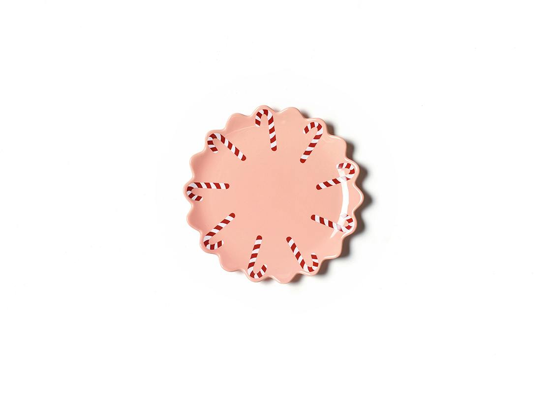 Provence Candy Cane Scallop Salad Plate