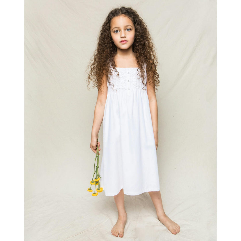Girl's Twill Charlotte Nightgown in Pink Gingham
