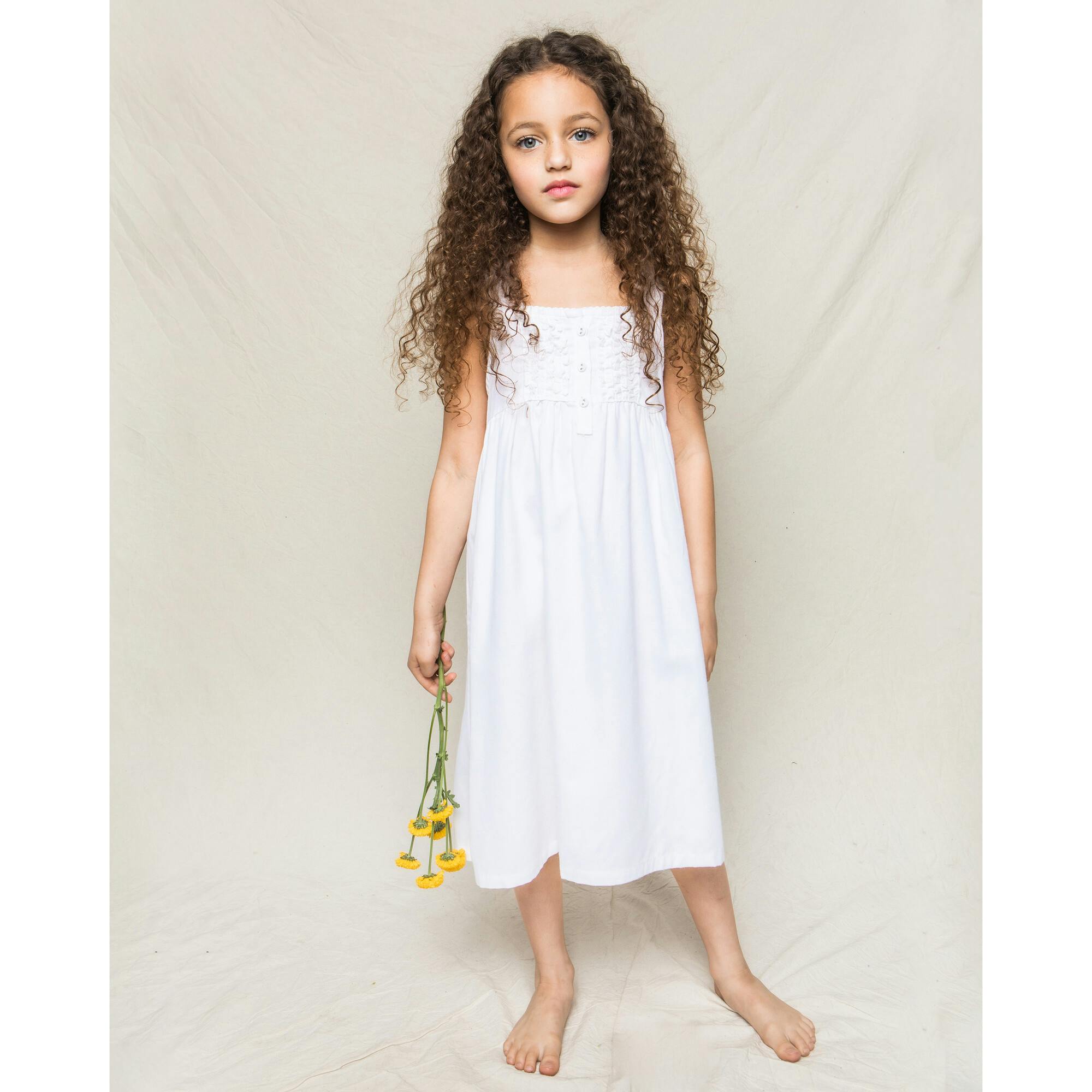 Girl's Twill Charlotte Nightgown in Pink Gingham