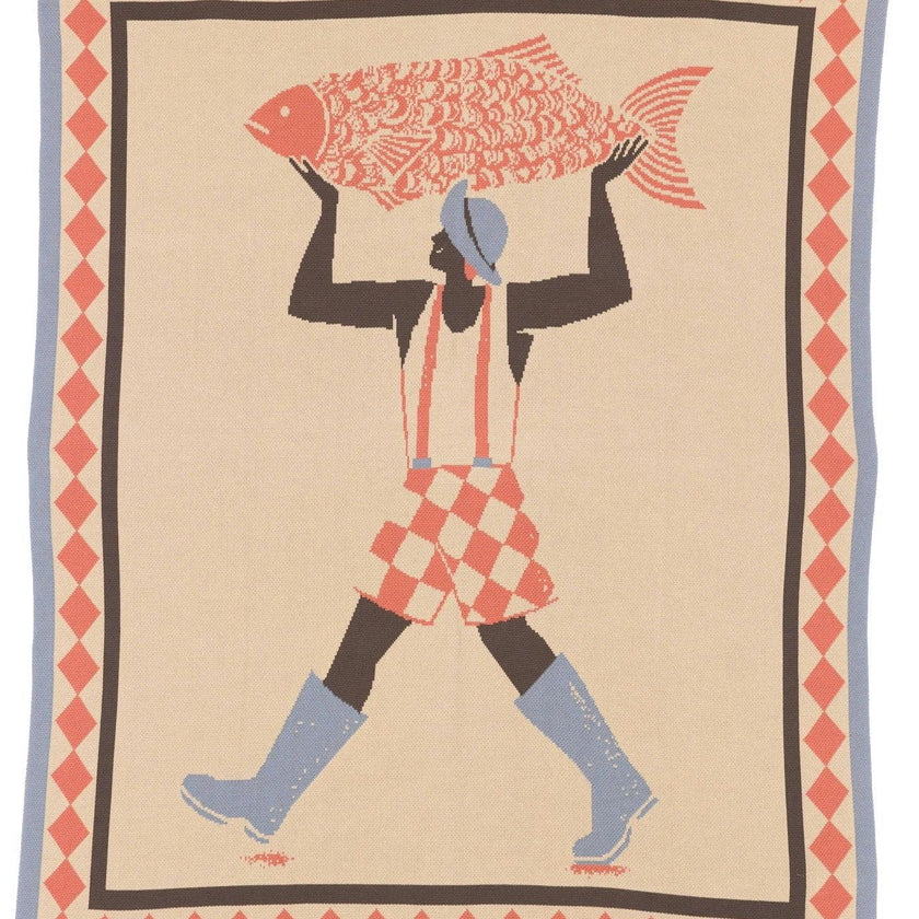 Un Beau Poisson Knit Blanket