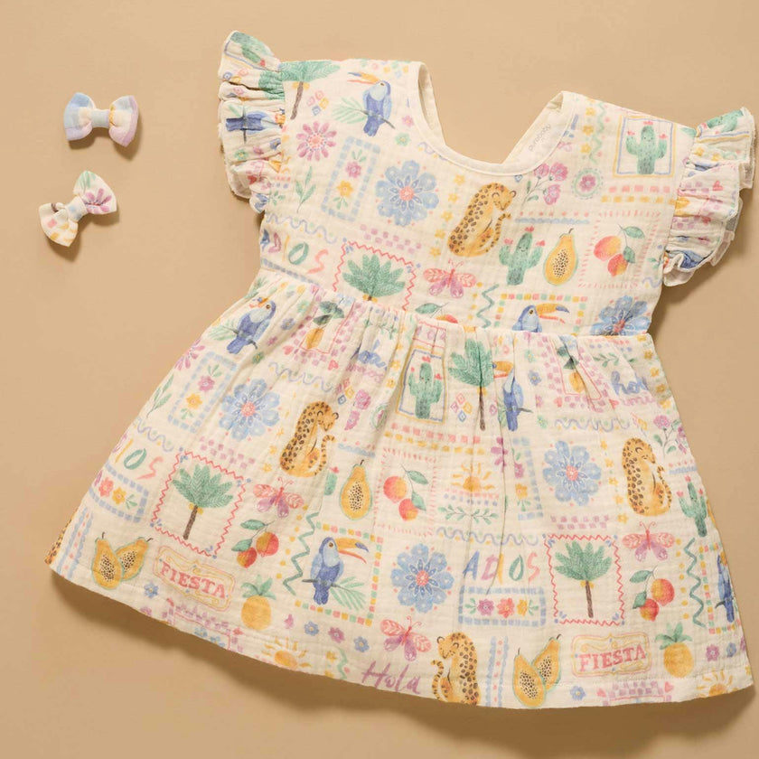 Postcard Dress Postcard Print
