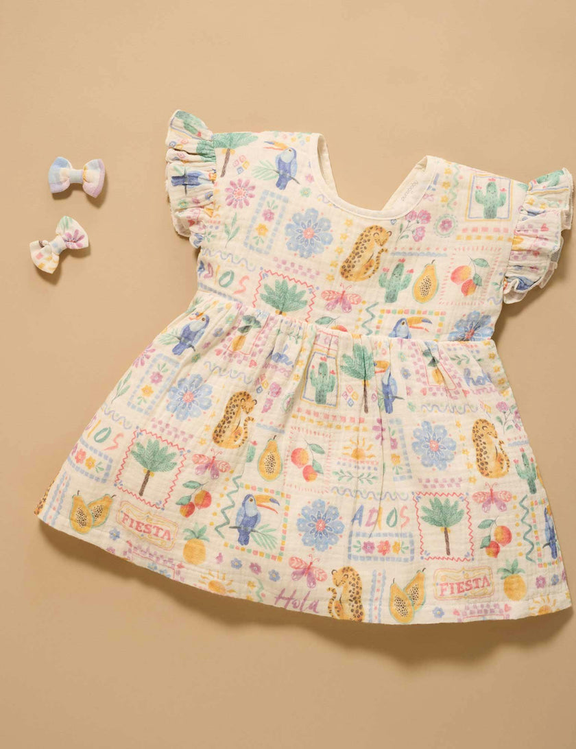 Postcard Dress Postcard Print