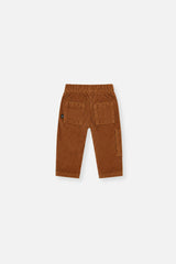 Baby Stretch Corduroy Pants with Cargo Pocket Brown Sugar